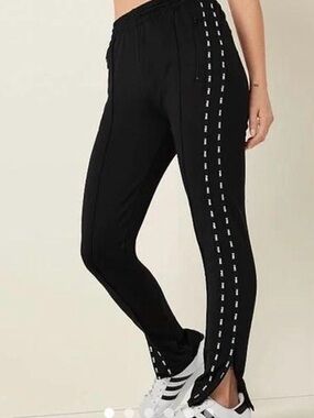 Victoria Secret Pink 🖤Black Side-Stripe Jogger Pants for Women
